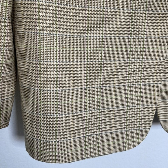Brooks Brothers Womens Single Breasted Blazer Size 6 Silk Wool Linen Houndstooth - Picture 4 of 8